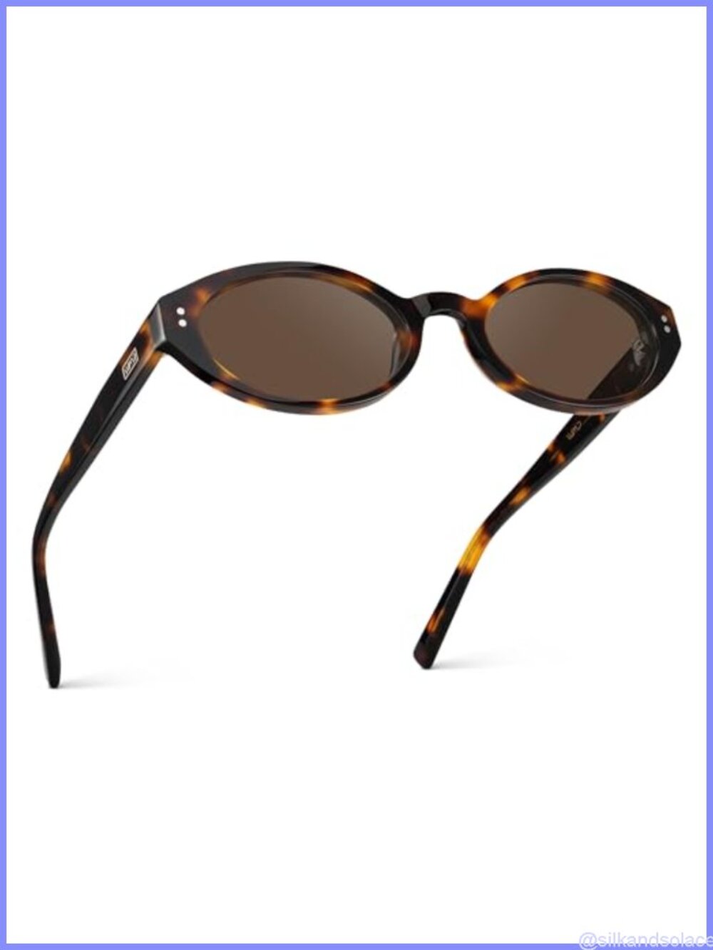 Slim Oval Sunglasses 90s Retro Anti-Reflective 100% UV Protection